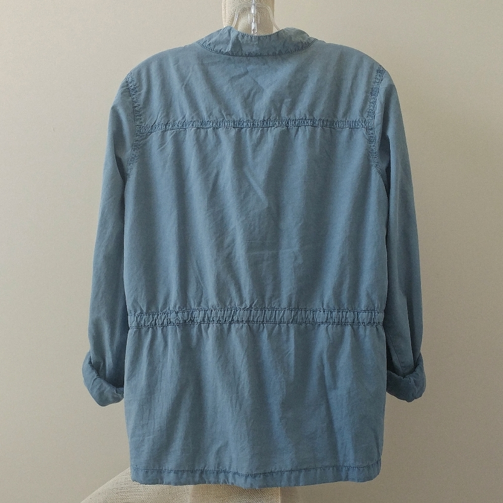 Loft Blue Drawstring Utility Jacket - image 7